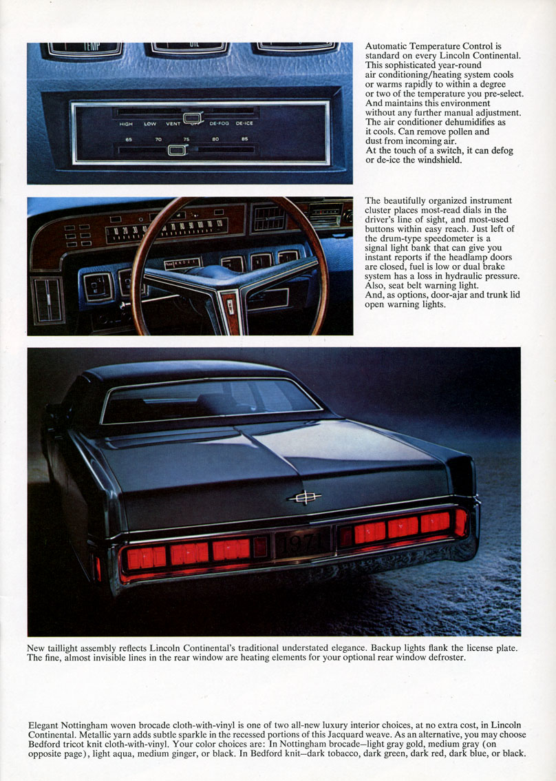 1971 Lincoln Continental Brochure Page 6